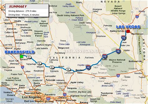 how far to bakersfield